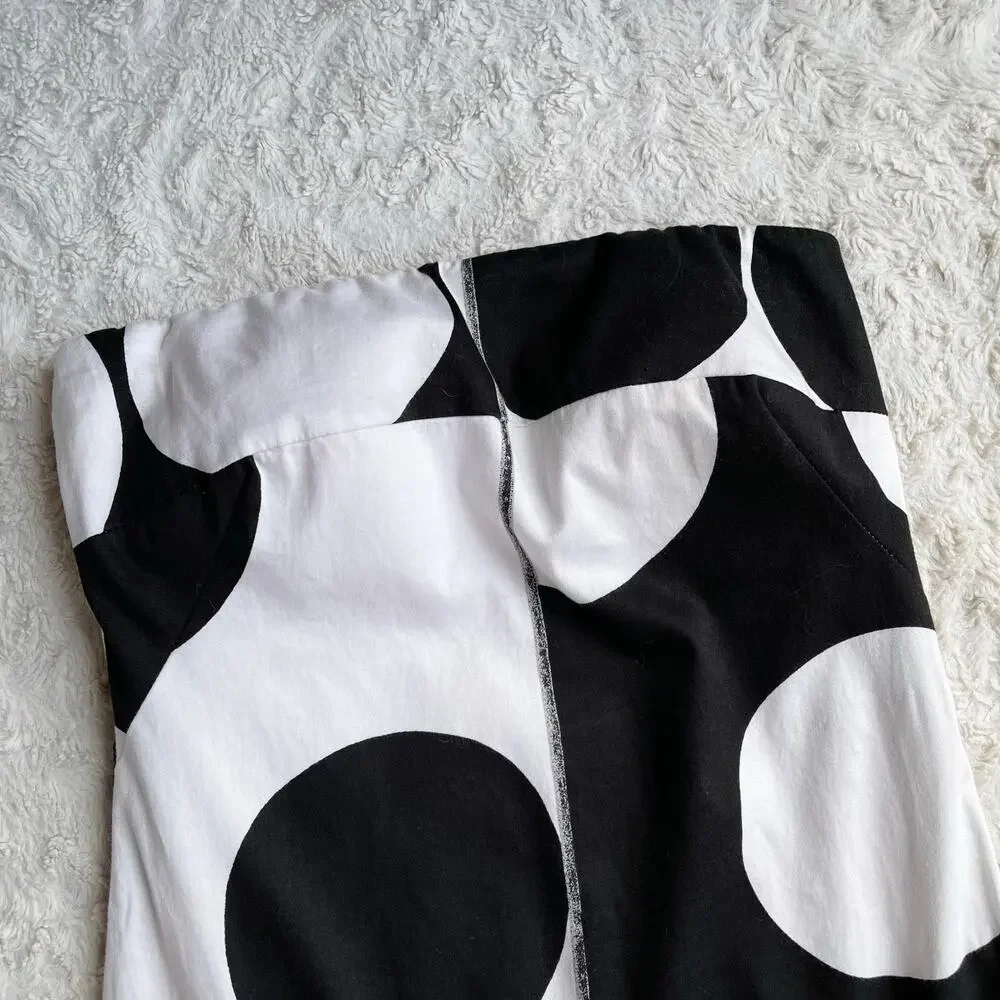Cache strapless polka dot flower mini dress white black floral vintage Y2K 4 - Picture 11 of 16